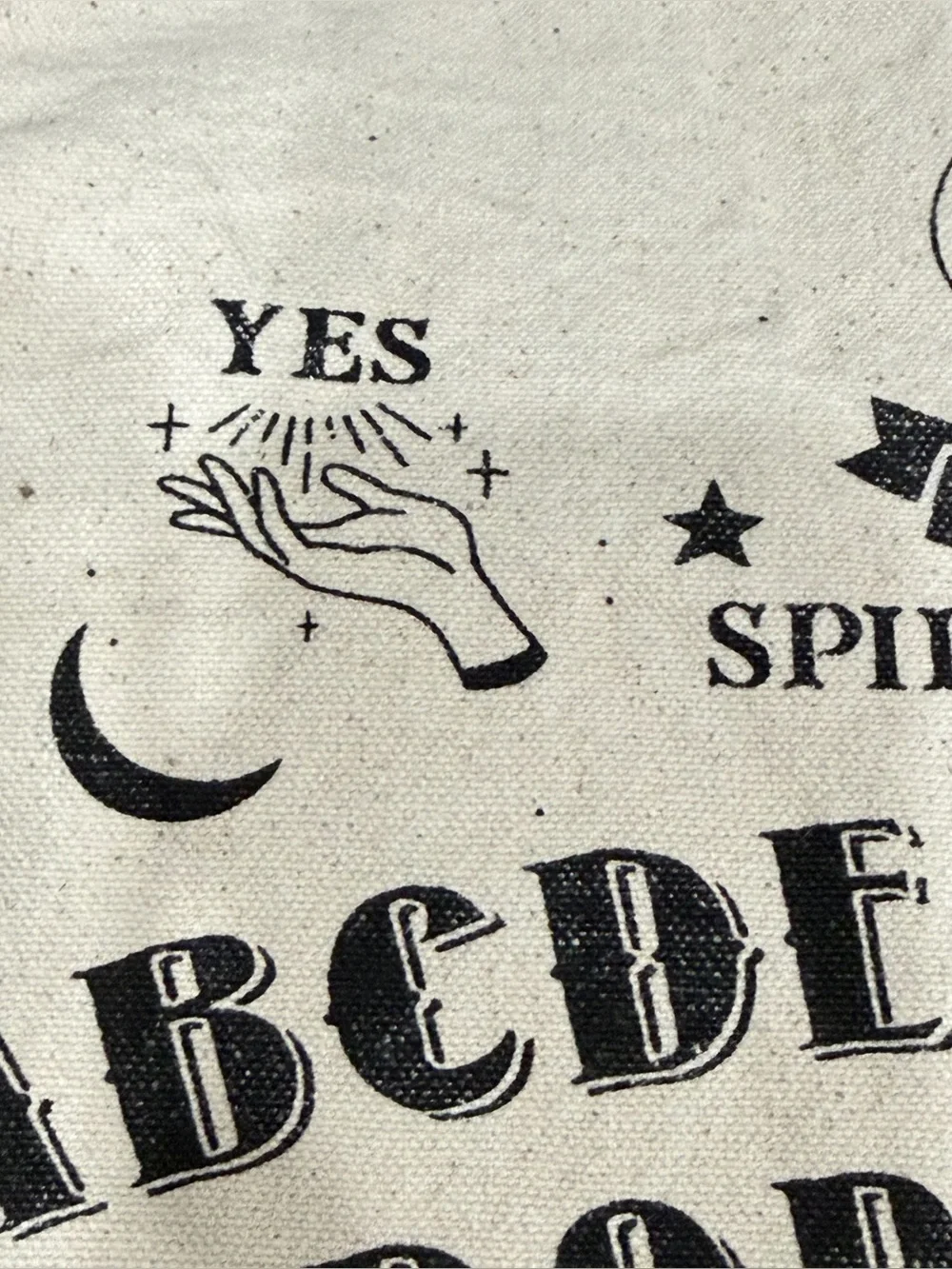 Ouija Mystic Spirit Board Ghost Unit Hunt Game Style Canvas Tote Bag Dividers